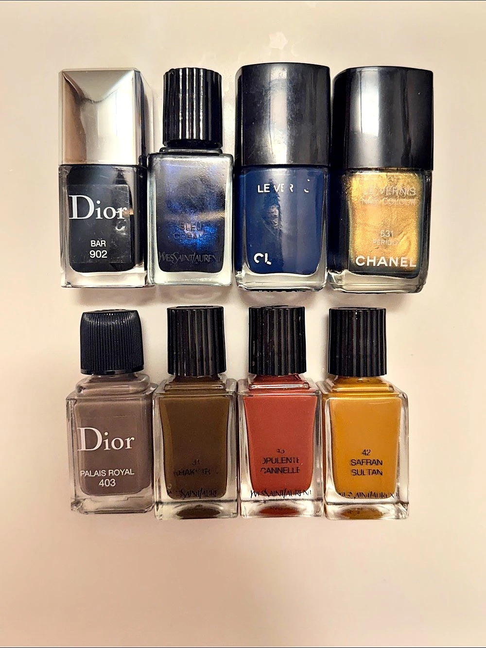 Designer nailpolish set of 8 - Dior, Chanel, YSL